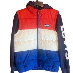 Levi's Red White Blue Puffer Jacket